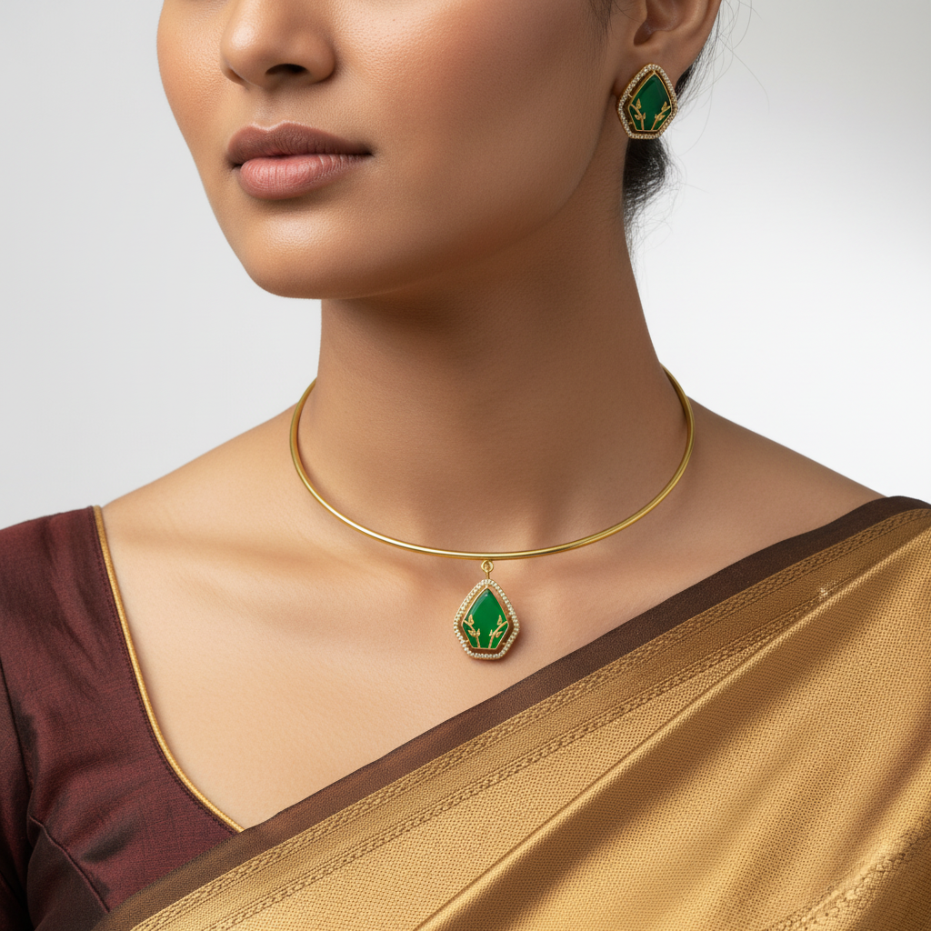 🌿 "Veridian Vine" Necklace Set 🌿
