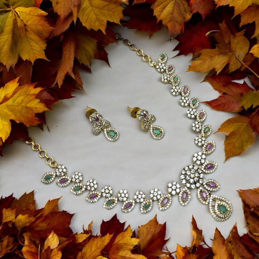 💜✨ "Ethereal Grace" Necklace Set 💚💎