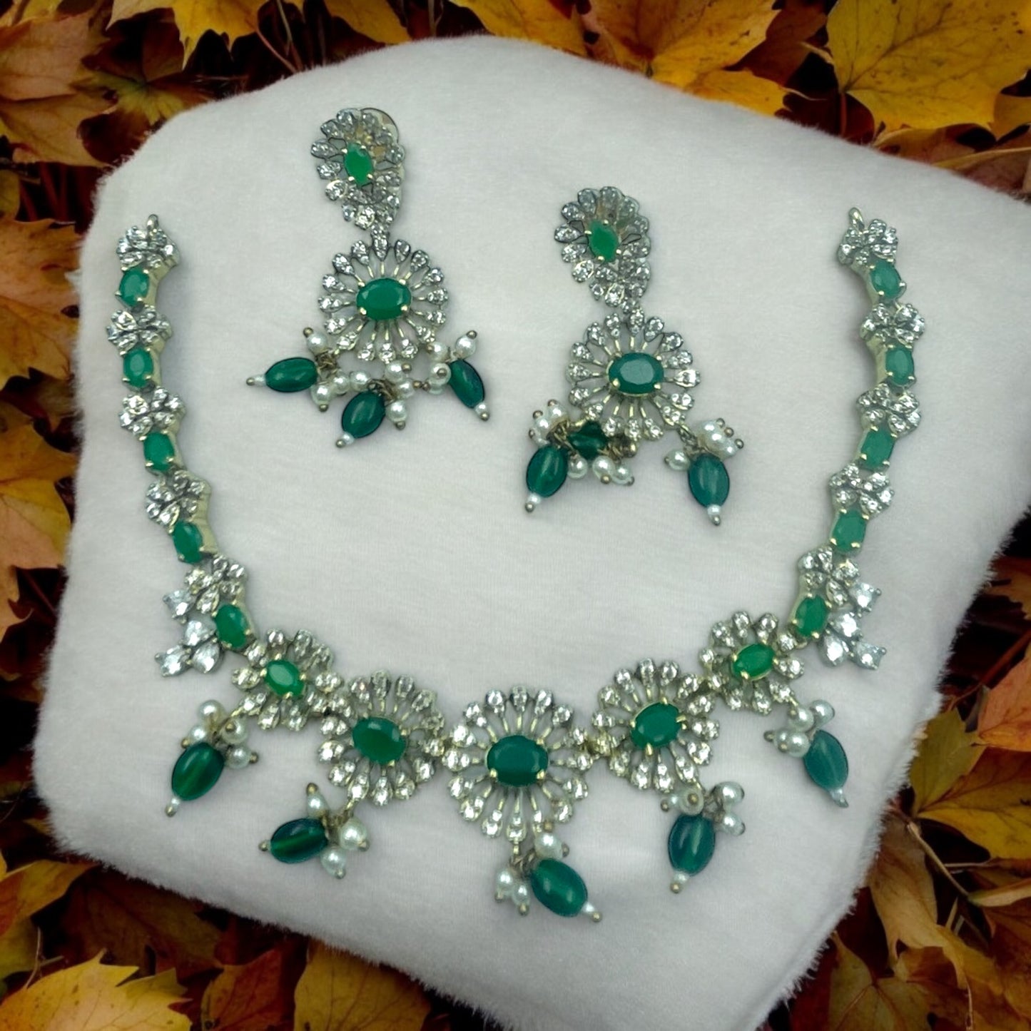 Crystal Choker Necklace Set