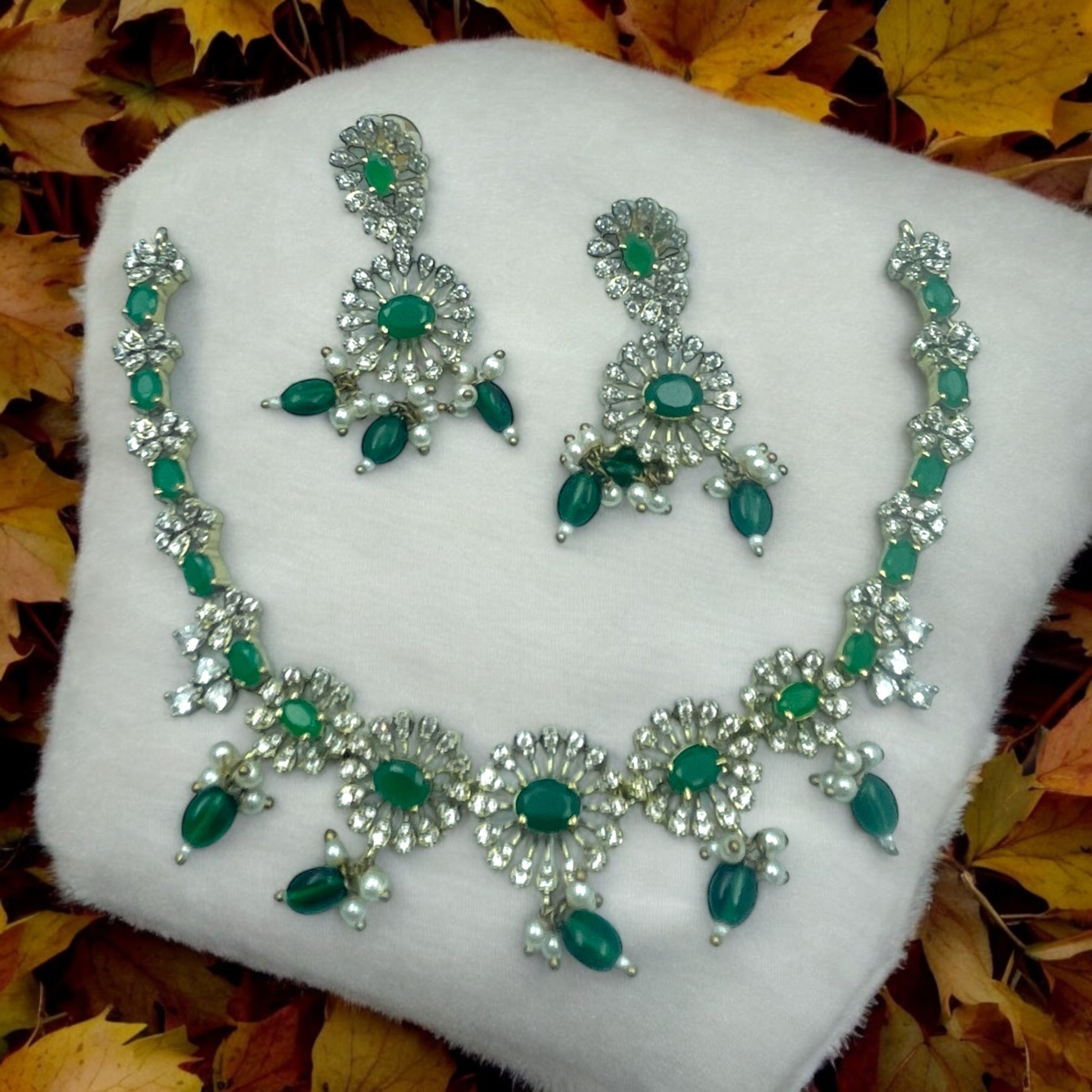 Crystal Choker Necklace Set