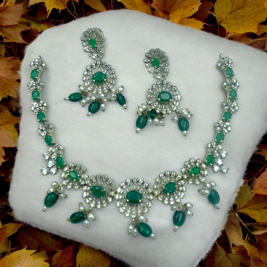 Crystal Choker Necklace Set