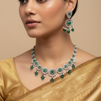 Crystal Choker Necklace Set