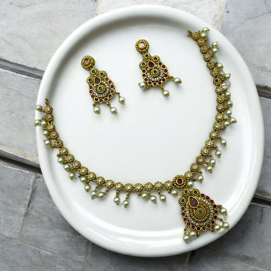 🌼✨ "Parampara Jyoti" Necklace Set 🌼✨