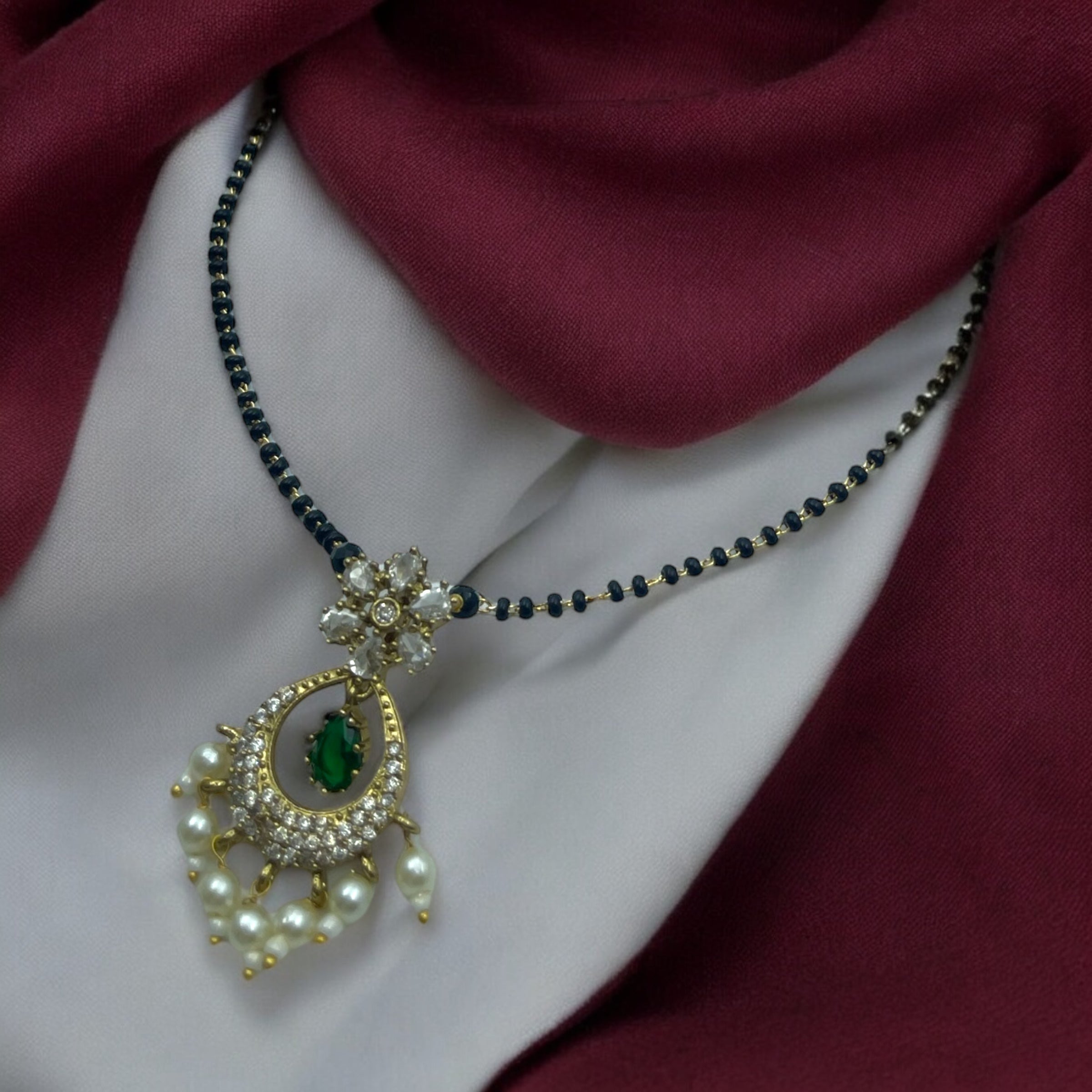 💚"Emerald Radiance" Mangalsutra✨