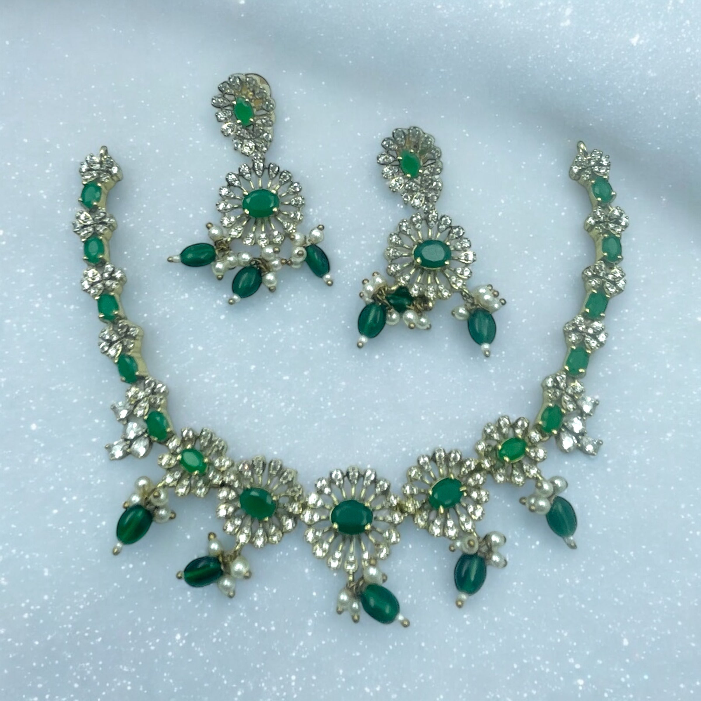 Crystal Choker Necklace Set