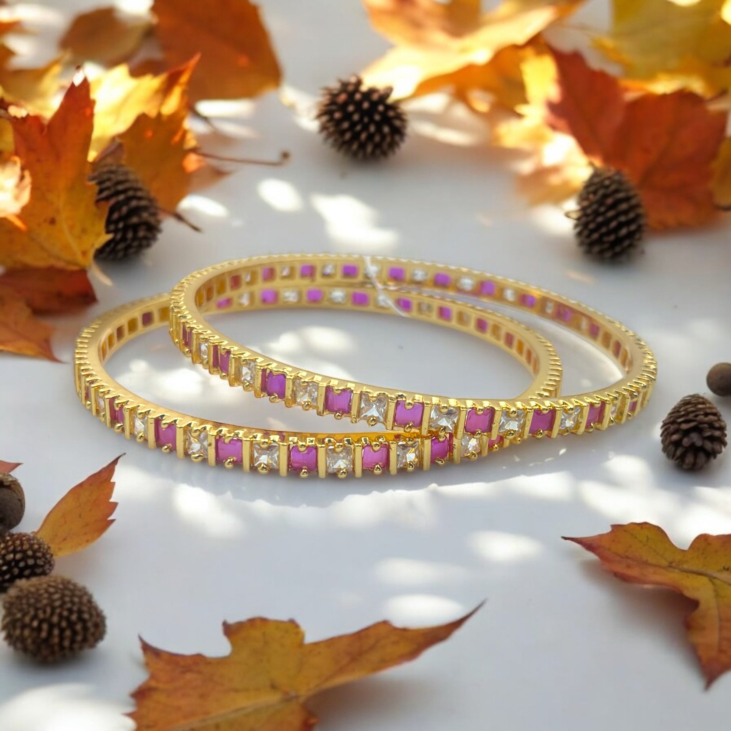 Gulabi Noor Bangle Set