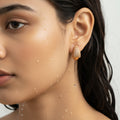 Bold Textured Gold earring