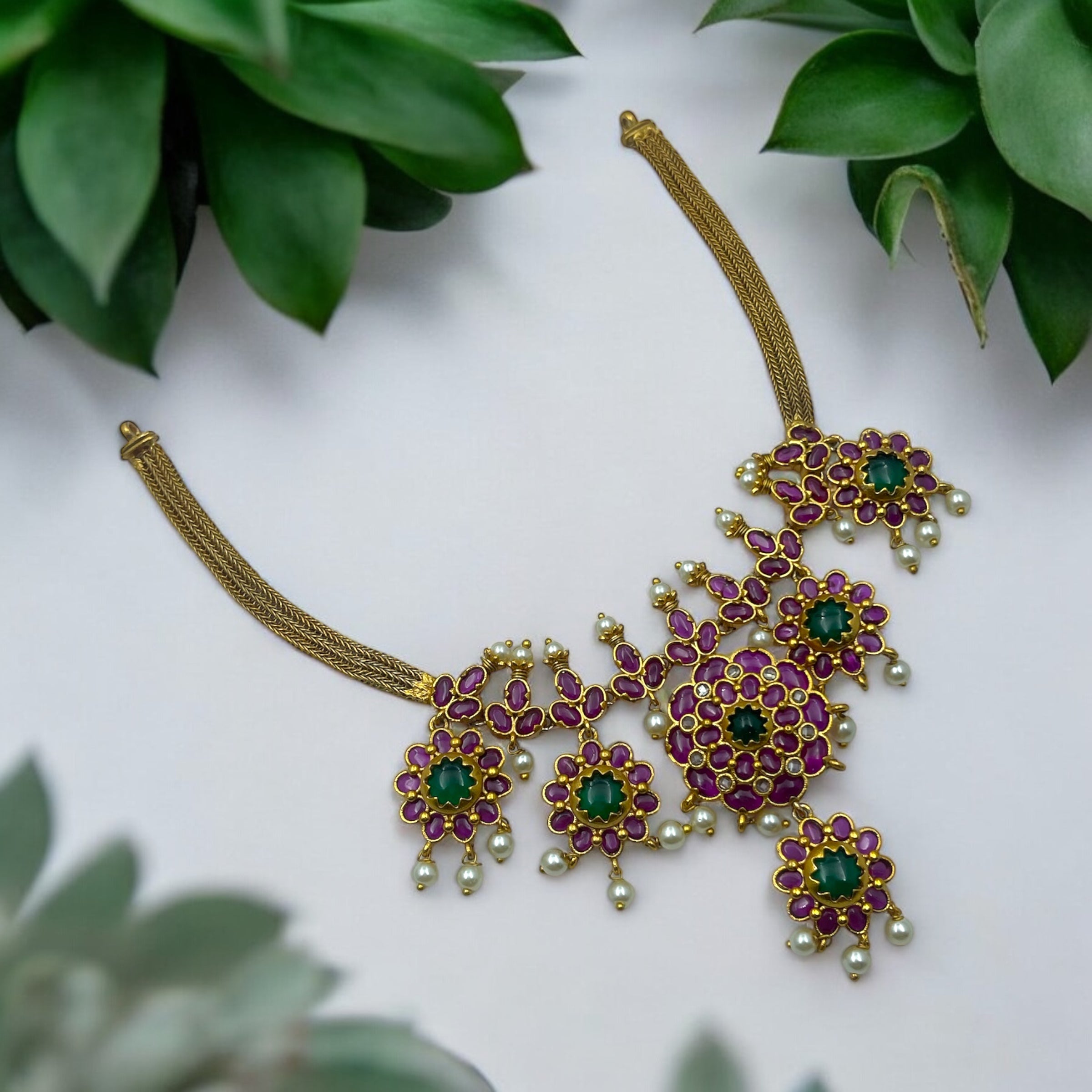 ✨"Pushpa Ratna" Necklace Set