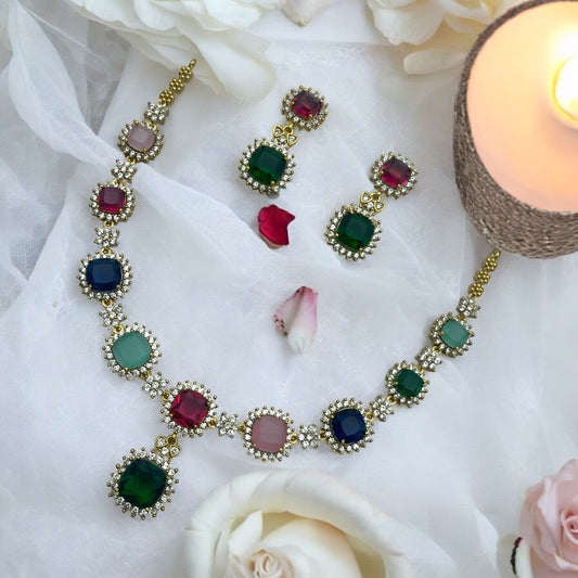 🌈 "Indradhanush Haar" Necklace Set 🌈