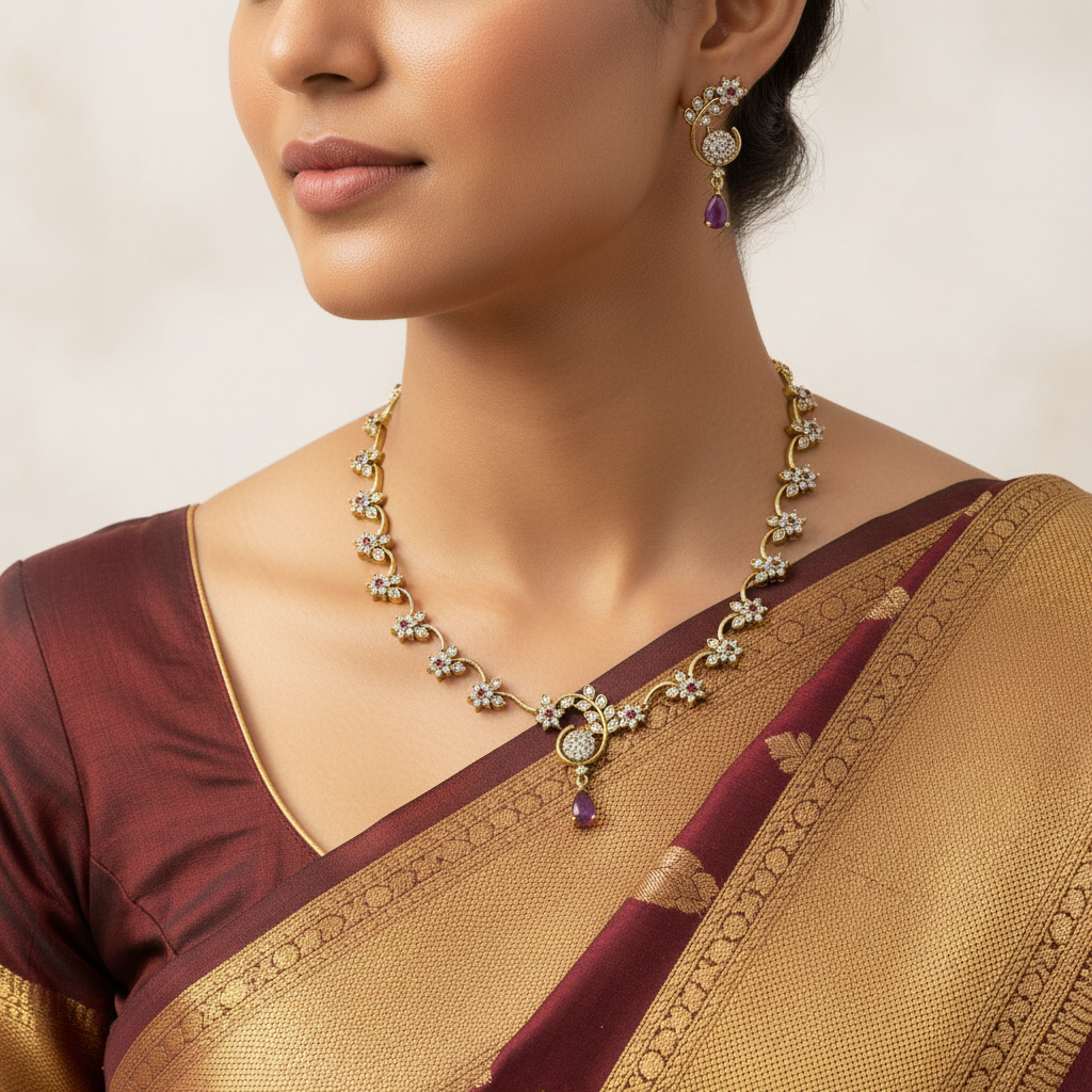 🍃💖 "Pallavi Tarangini" Necklace Set 🍃💖