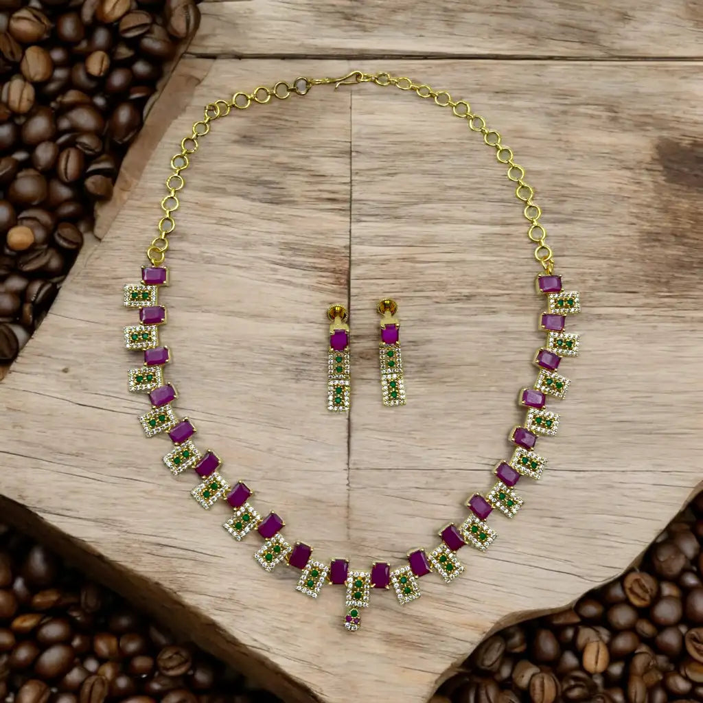 Ruby Elegance Necklace Set