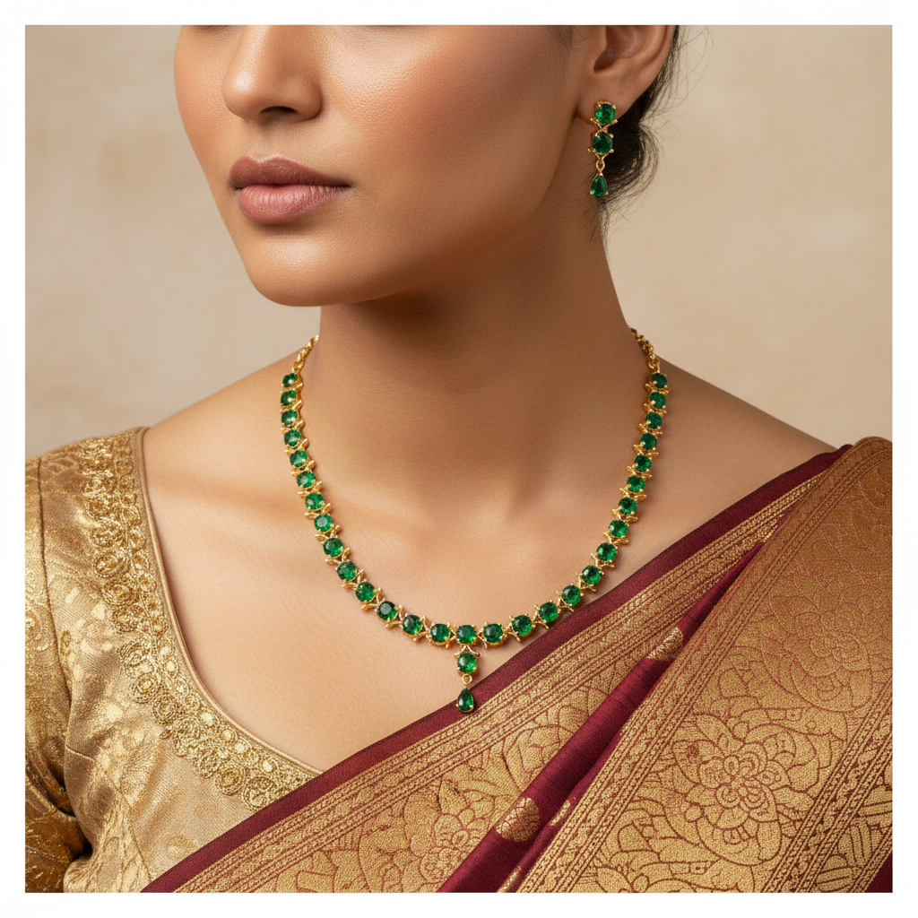 💚✨ "Green Enchantment" Necklace Set ✨💚