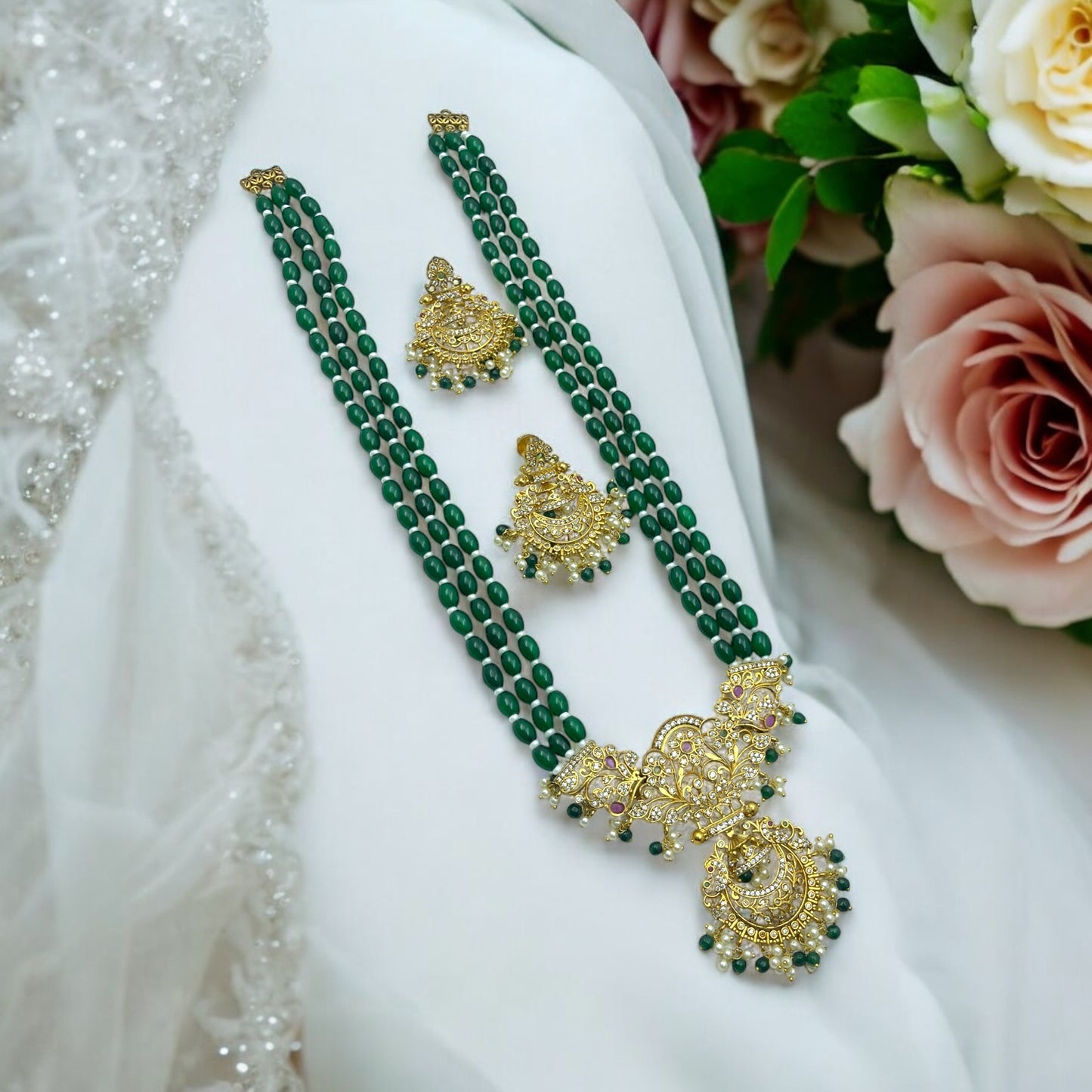 💚 "Vanya" Kundan Heritage Necklace Set 💚