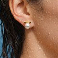 Gold Pearl Earrings