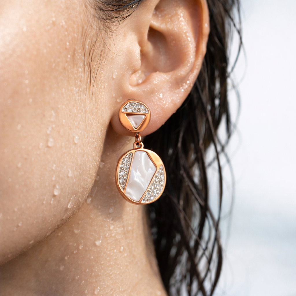 Geometric Drops Earrings