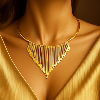 🌟 "Golden Cascade" Necklace 🌟