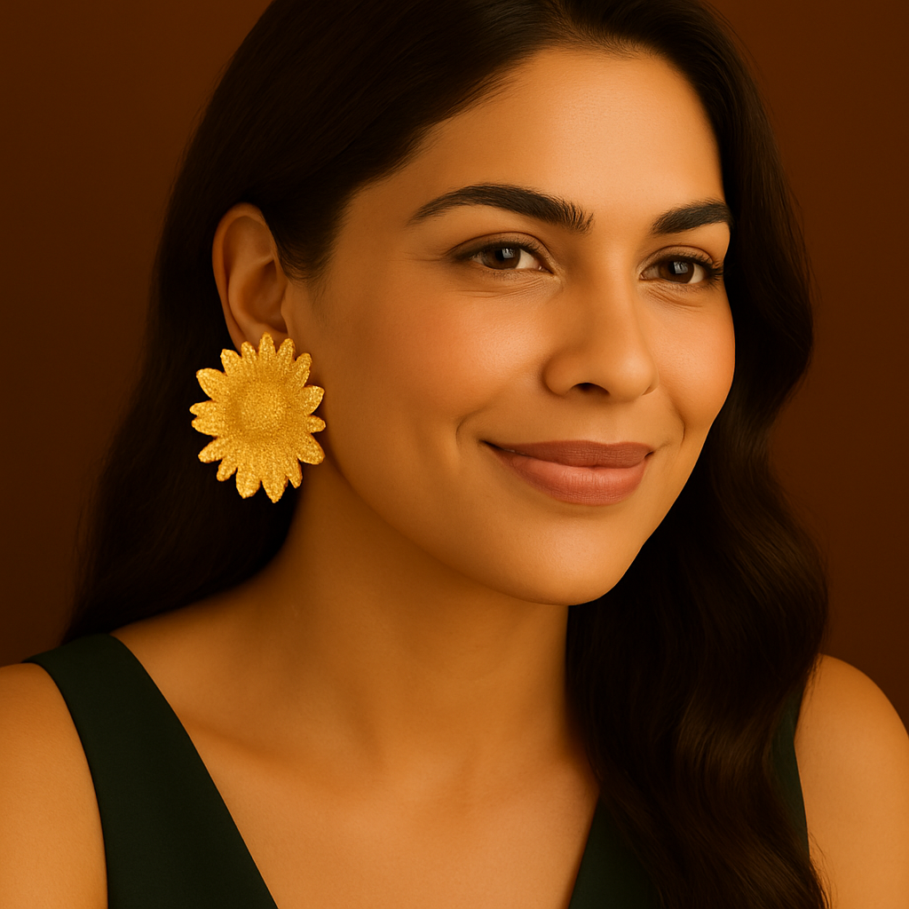 🌼 "Golden Sunflower Stud" Earrings🌼