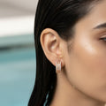 Classic Sparkling Gold hoop earring