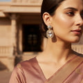 Crystal Cushion-Cut Halo Statement Earrings