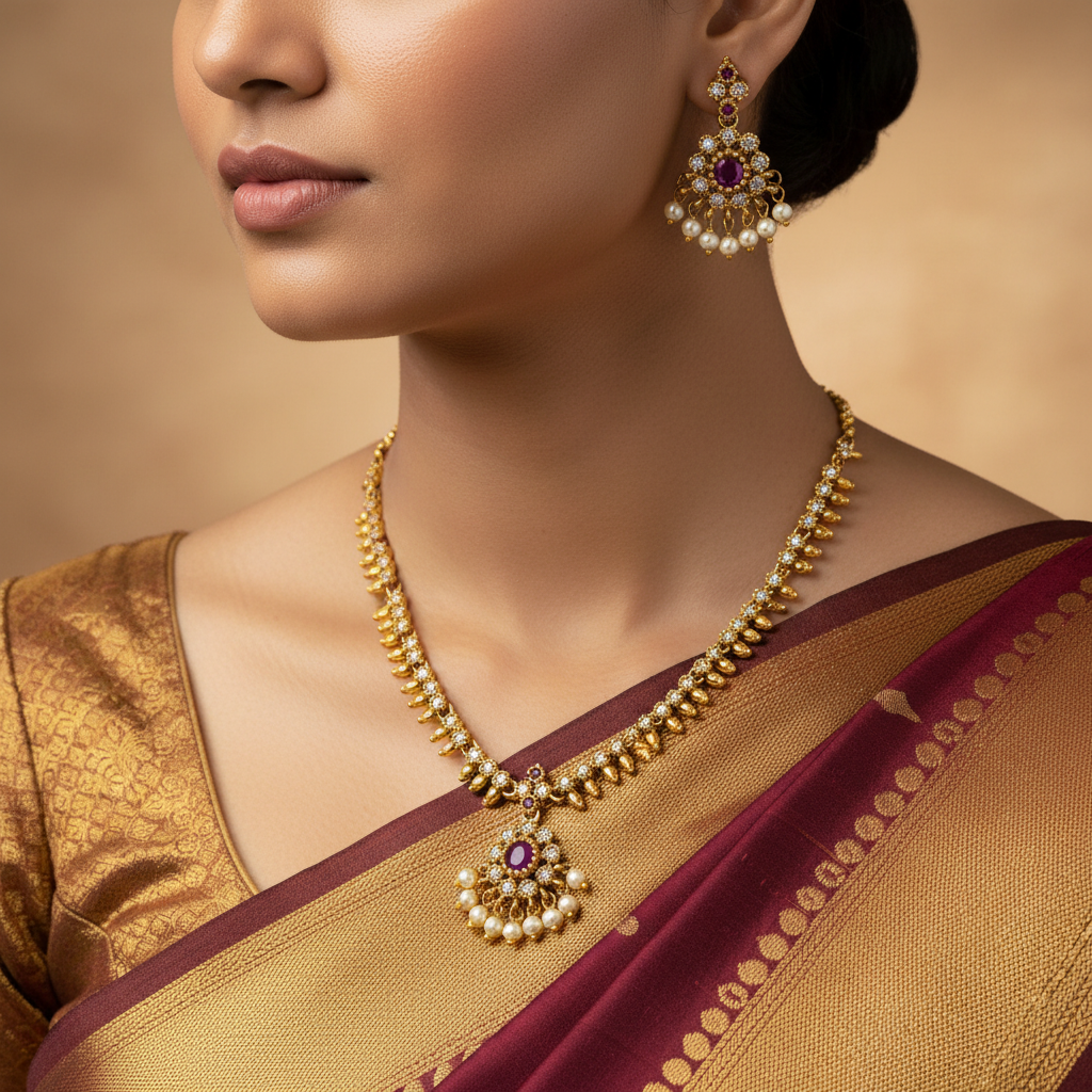 🌟 "Ratnaavali Jyoti" Necklace Set 🌟