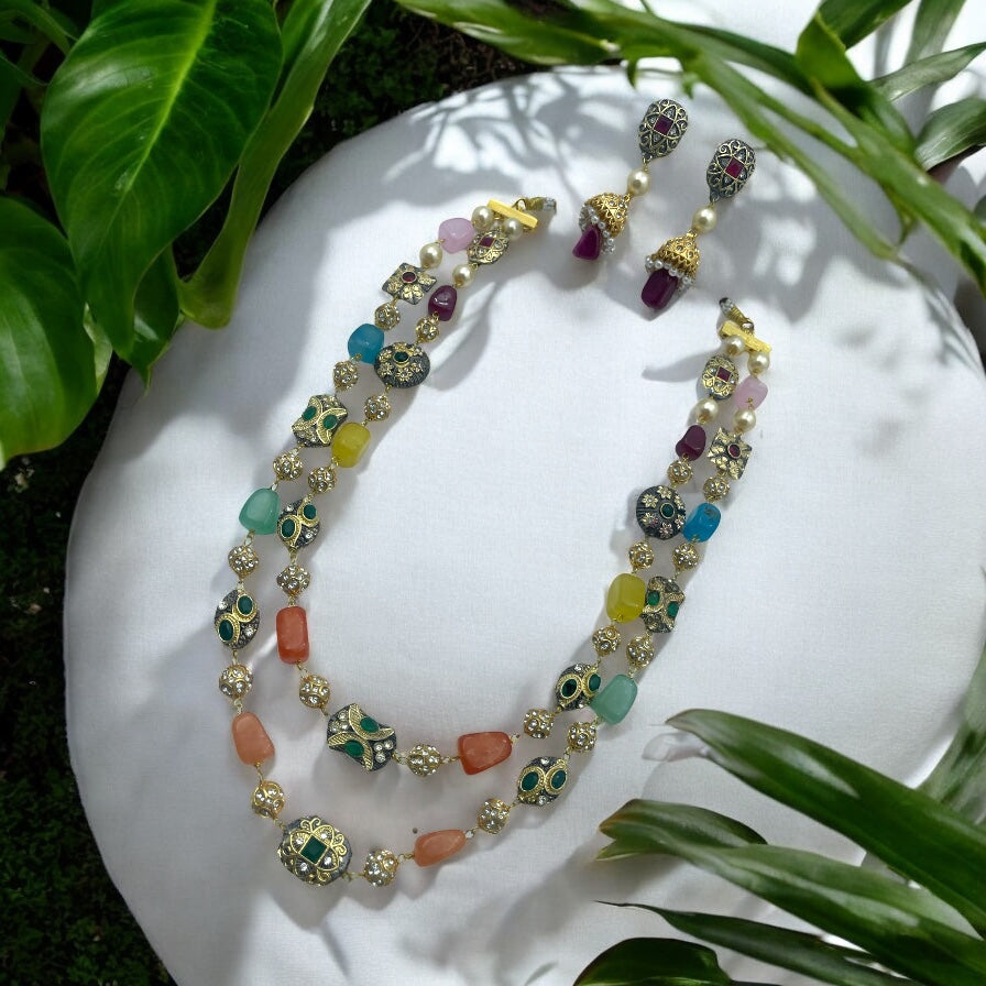🎨 "Meenakari Tarang" Necklace Set 🎨