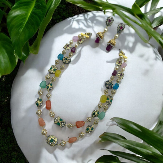 🎨 "Meenakari Tarang" Necklace Set 🎨