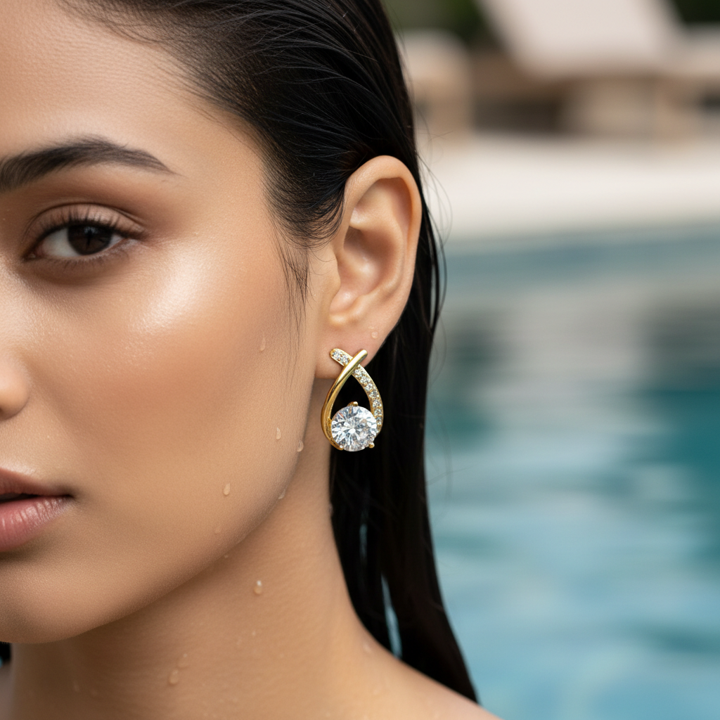 Radiant Teardrop Crystal Earrings