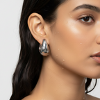 Star-Studded Crescent Earrings