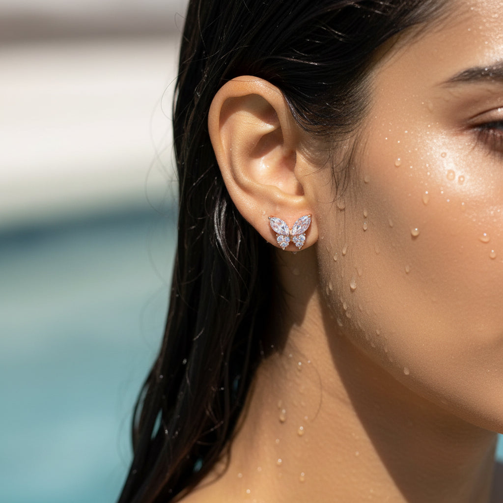 Dainty Sparkling Butterfly earring