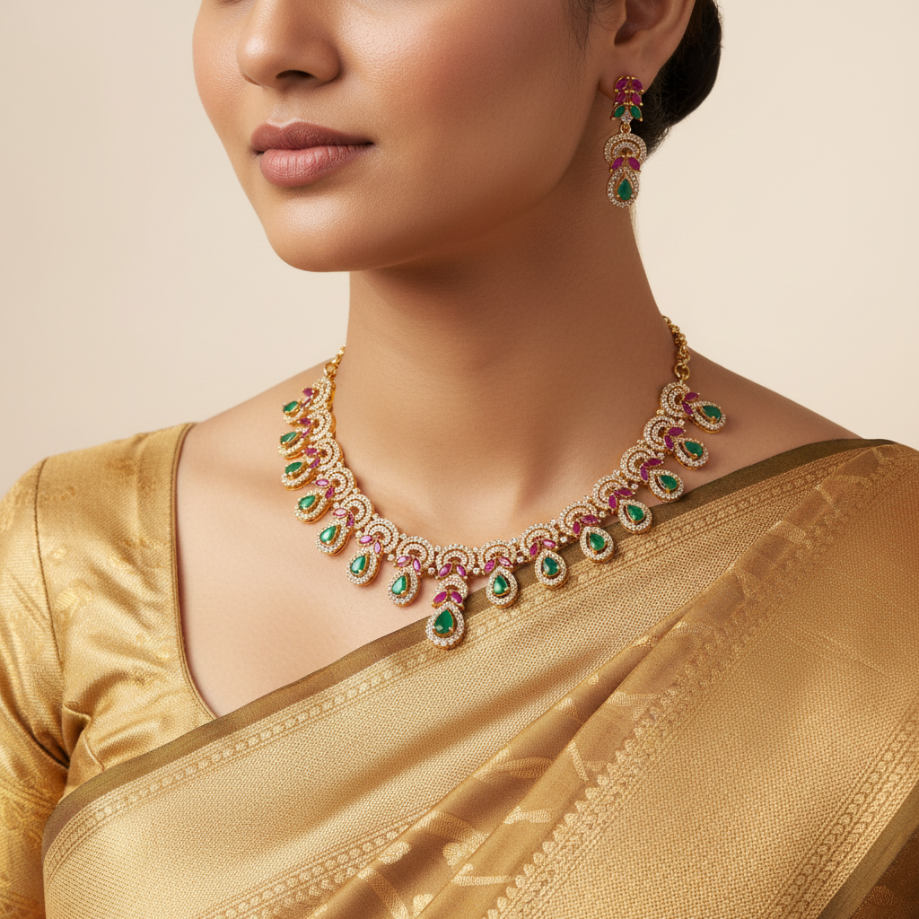 Enchanted Garden Necklace and Earrings Set