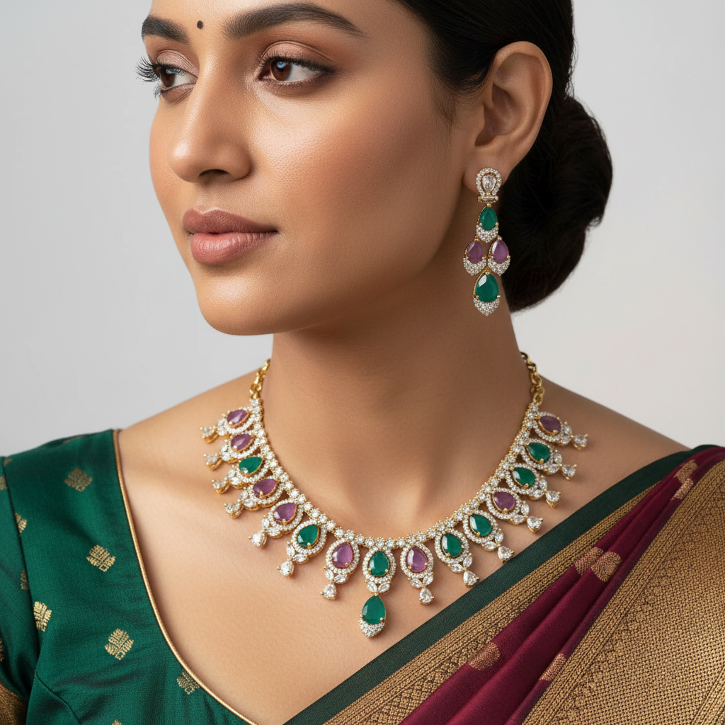 Royal Amethyst Necklace Set