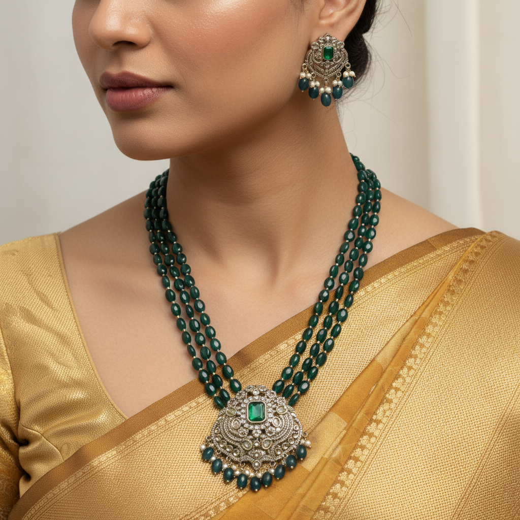 💚 "Green Elegance" Necklace Set 💚