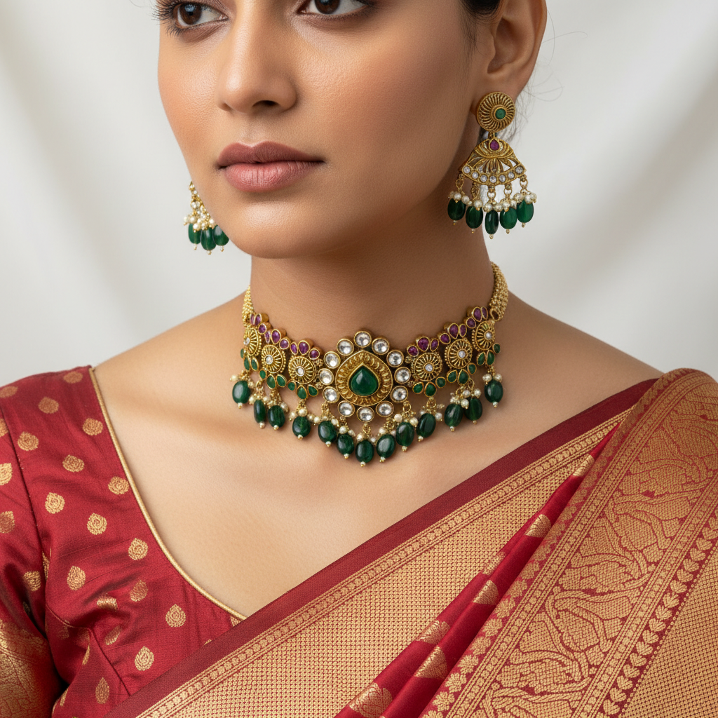 💚"Royal Kundan" Choker Set💚