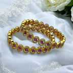 💖✨ "Manasa Ranjani" Gold Plated Bangles ✨💖