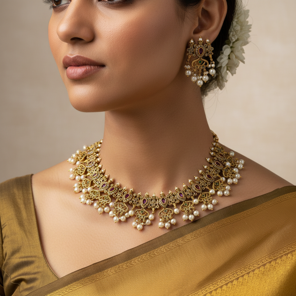 ✨"Mayura Sundari" Necklace Set