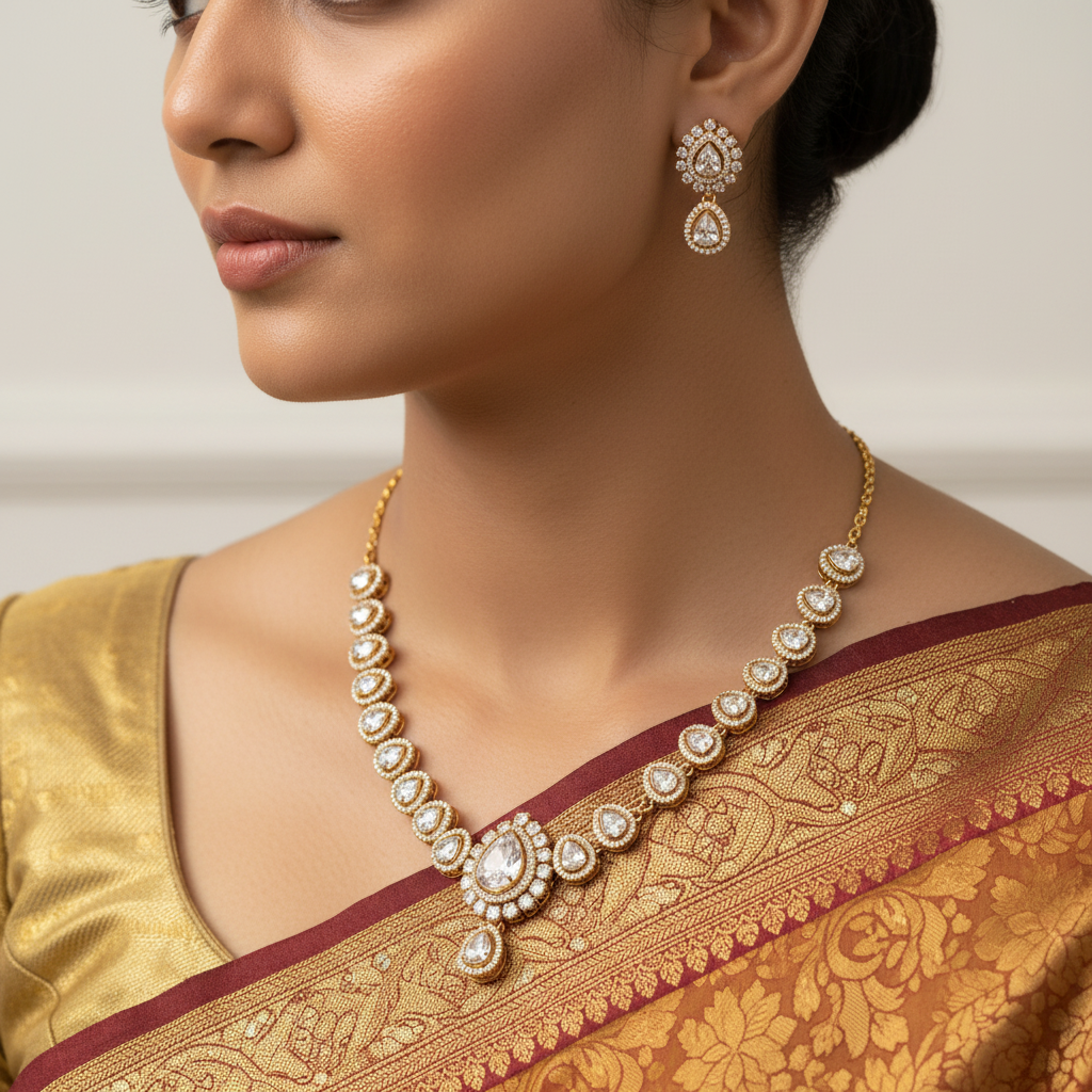 💎 "Jyoti Bindu" Necklace Set 💎
