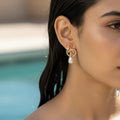 gold hoop earring