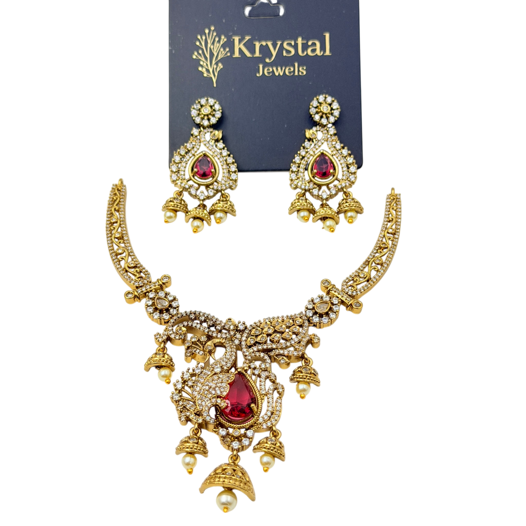 Elegant Ruby Jewelry Set