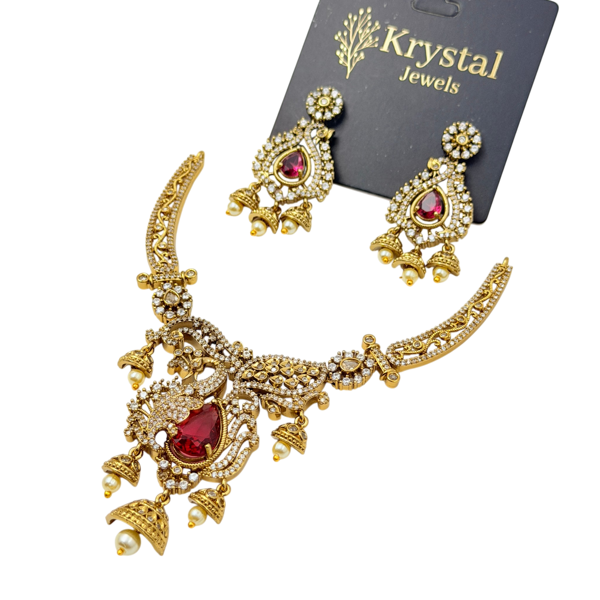 Elegant Ruby Jewelry Set