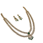 Jewelry set with a necklace and earrings on a white background