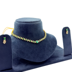 Emerald Solitaire Tennis Choker Set