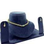 Emerald Solitaire Tennis Choker Set