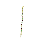 Bracelet with green and brown beads on a white background