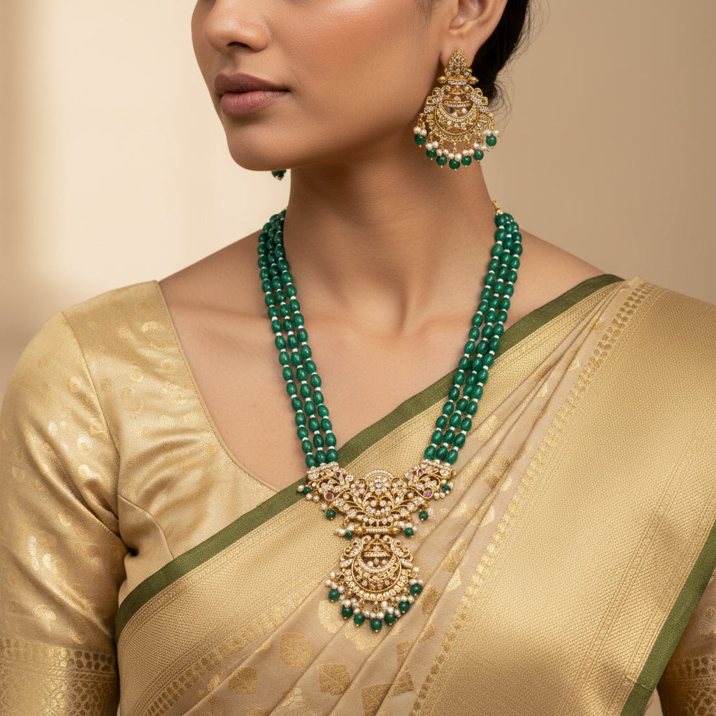 💚 "Vanya" Kundan Heritage Necklace Set 💚