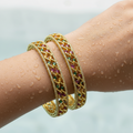 🍁 "Hemanta Rang" Gold Bangle Set 🍁