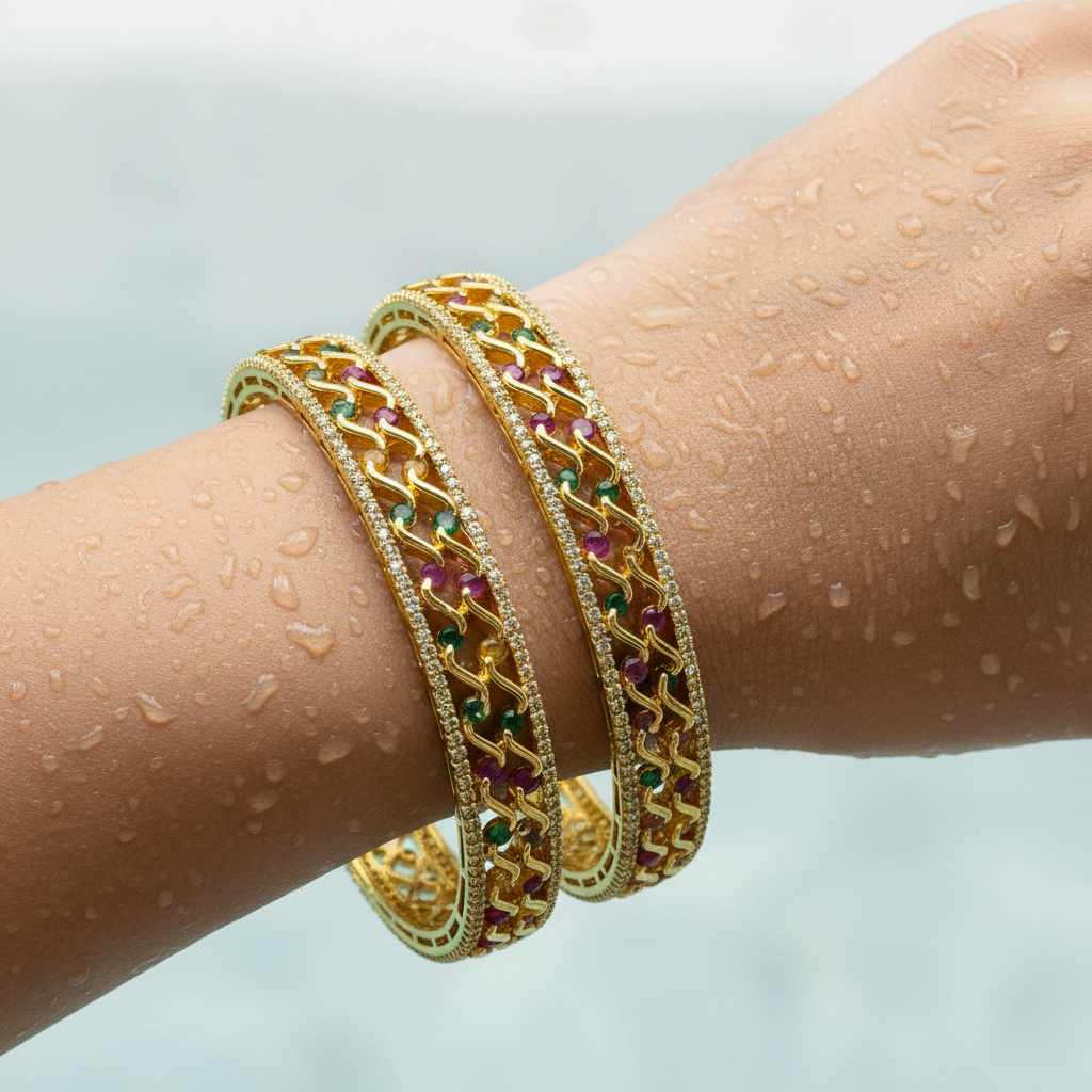 🍁 "Hemanta Rang" Gold Bangle Set 🍁