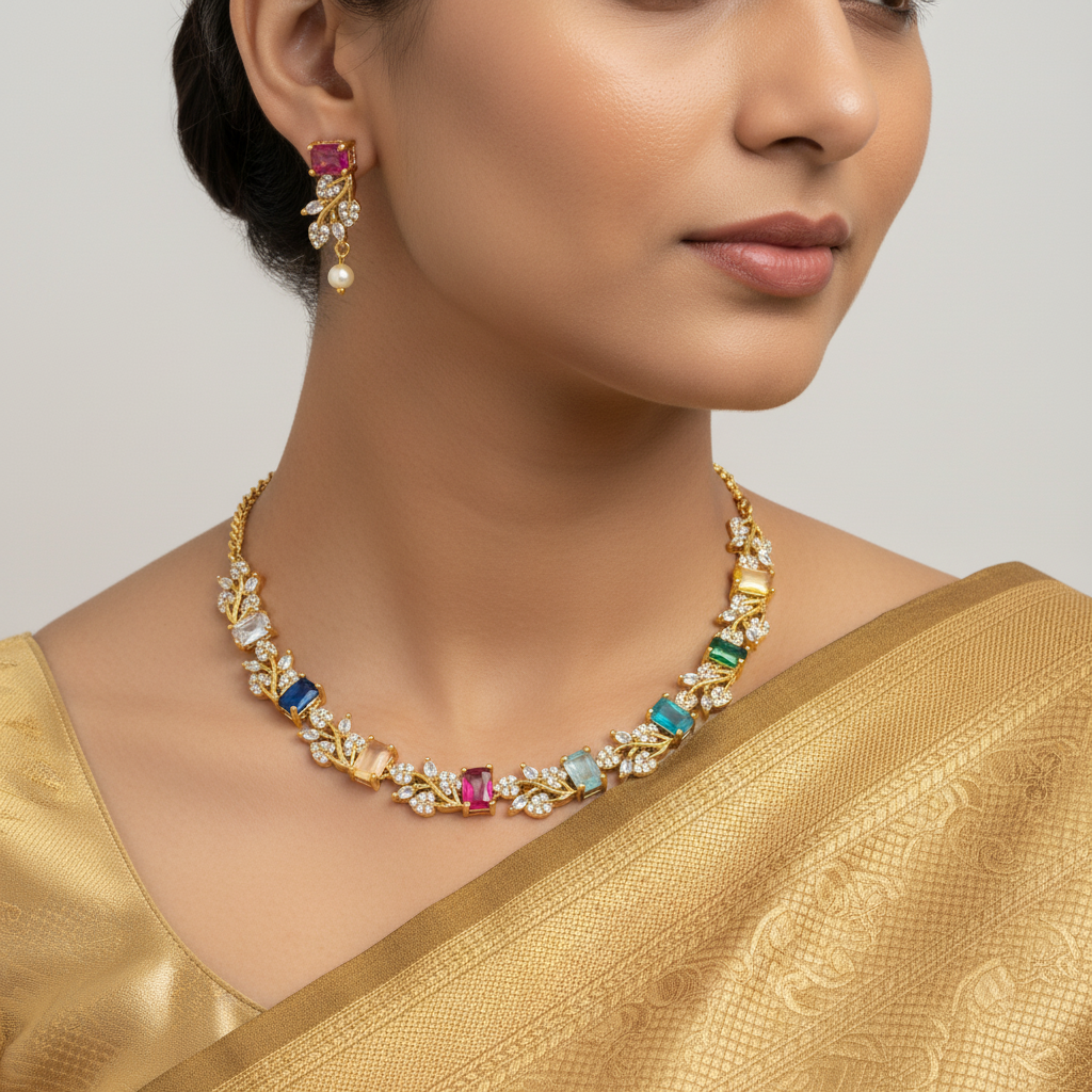 Rangoli Vine Necklace Set
