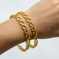 ✨ "Aakriti Bandhan" 18K Gold Bangle Set ✨