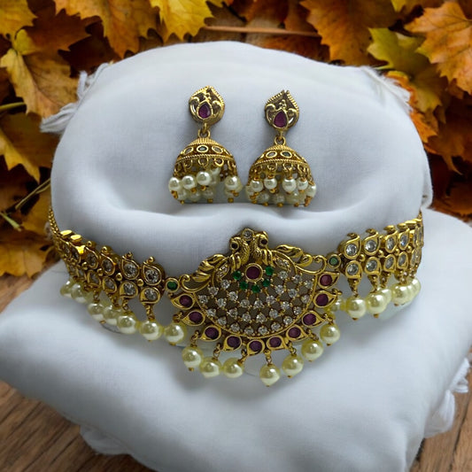 🦚 "Royal Peacock" Necklace Set 🦚
