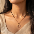 Floral Swirl Mangalsutra Necklace